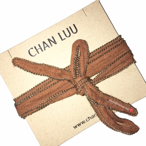 new last1 ❉ Chan Luu ❉ Chiffon Necklace ❉ Cognac - Picture 5 of 11